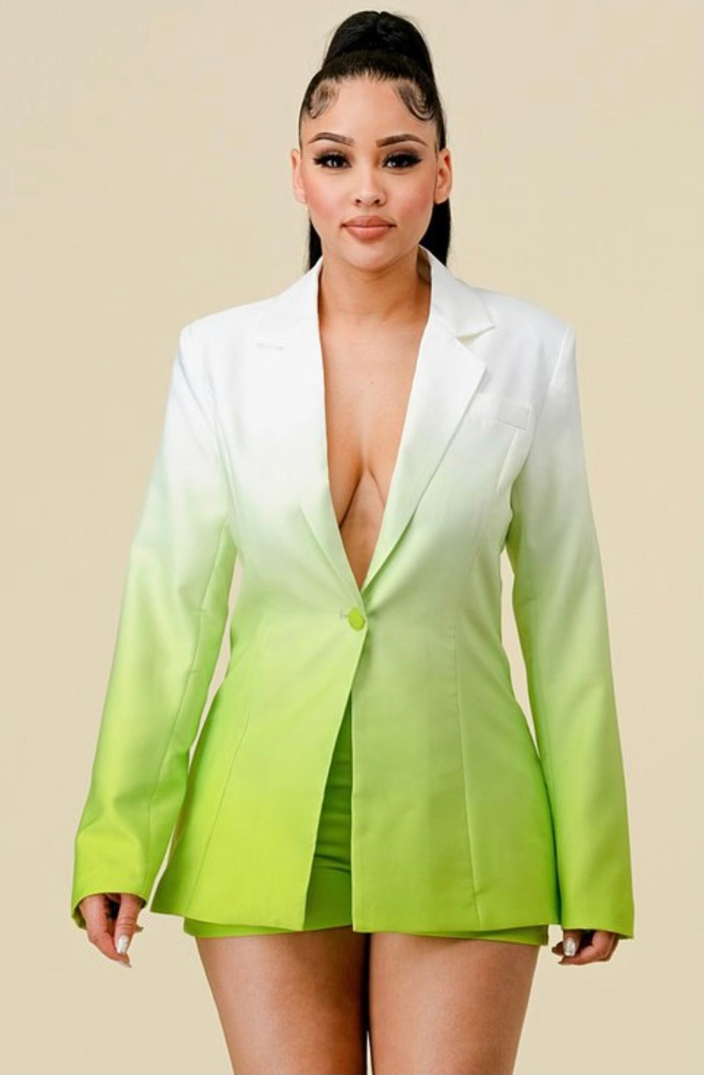 Lime ombré 2pc Suit